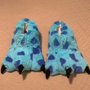 Sulley Fluffy Plush Claw Slippers  For Adult and Kids Monsters Inc Sullivan